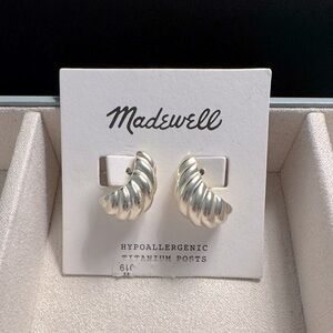 Madewell Twisted Silver Earrings